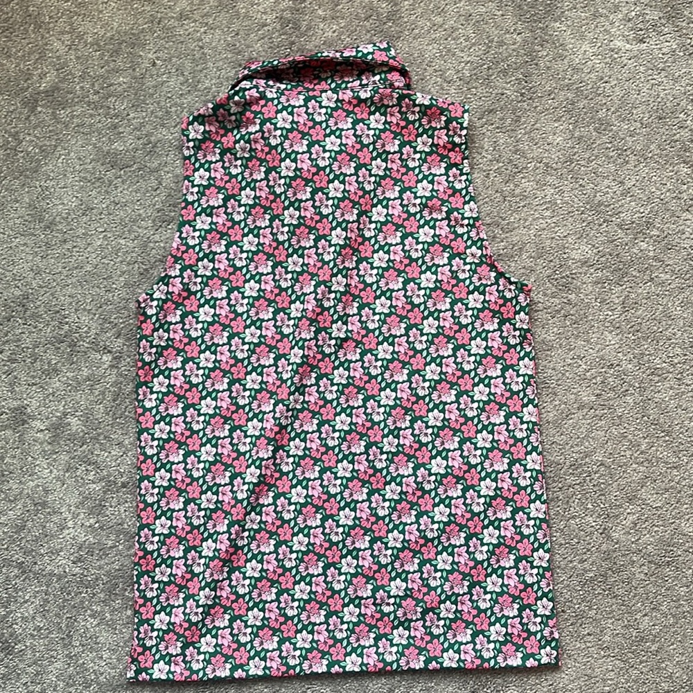 Kenny Flowers Masters Azalea Sleeveless Golf Polo- small - Picture 4 of 4